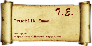 Truchlik Emma névjegykártya